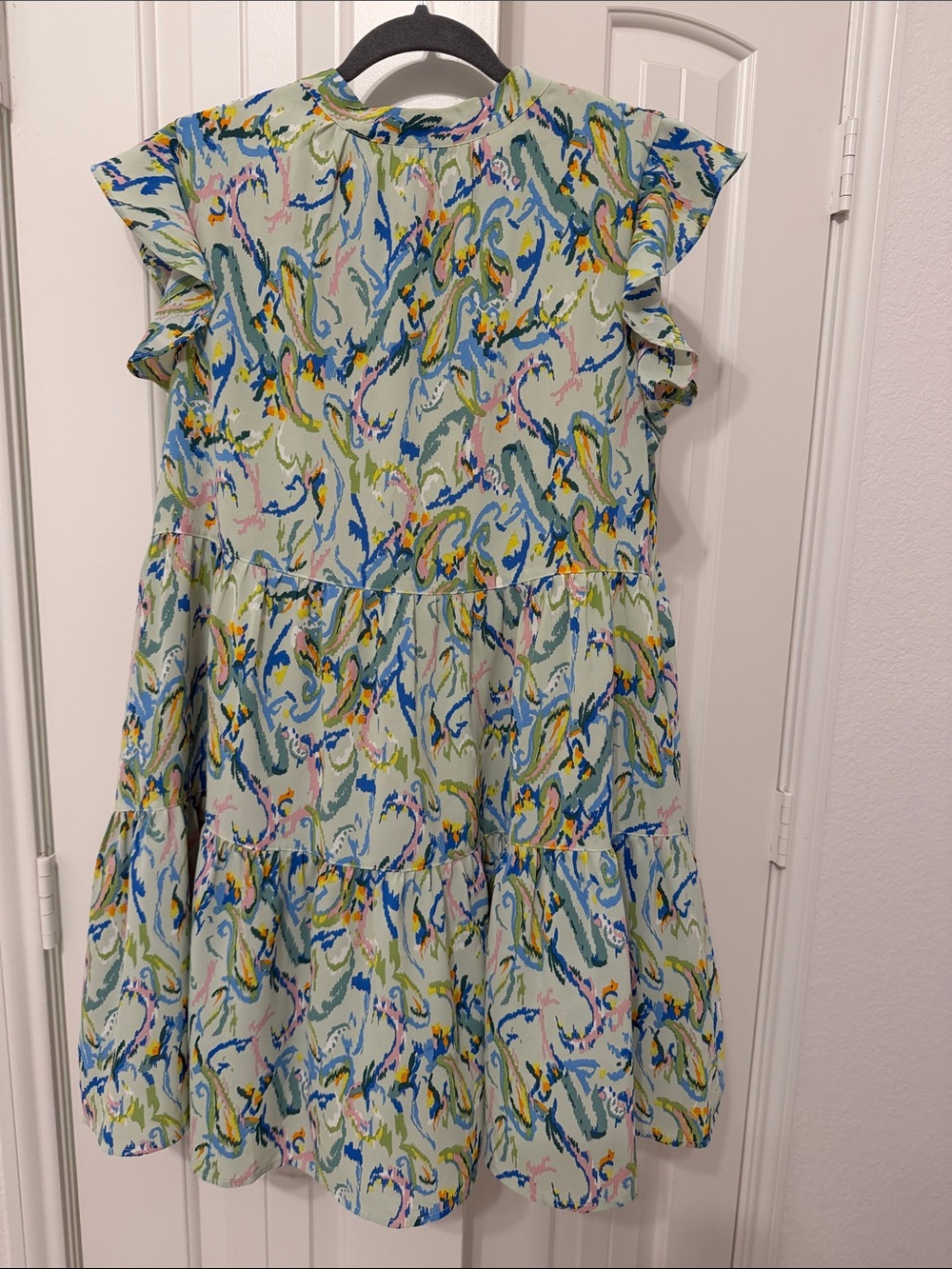 Women’s Summer Dress with Floral Swirl Print size M